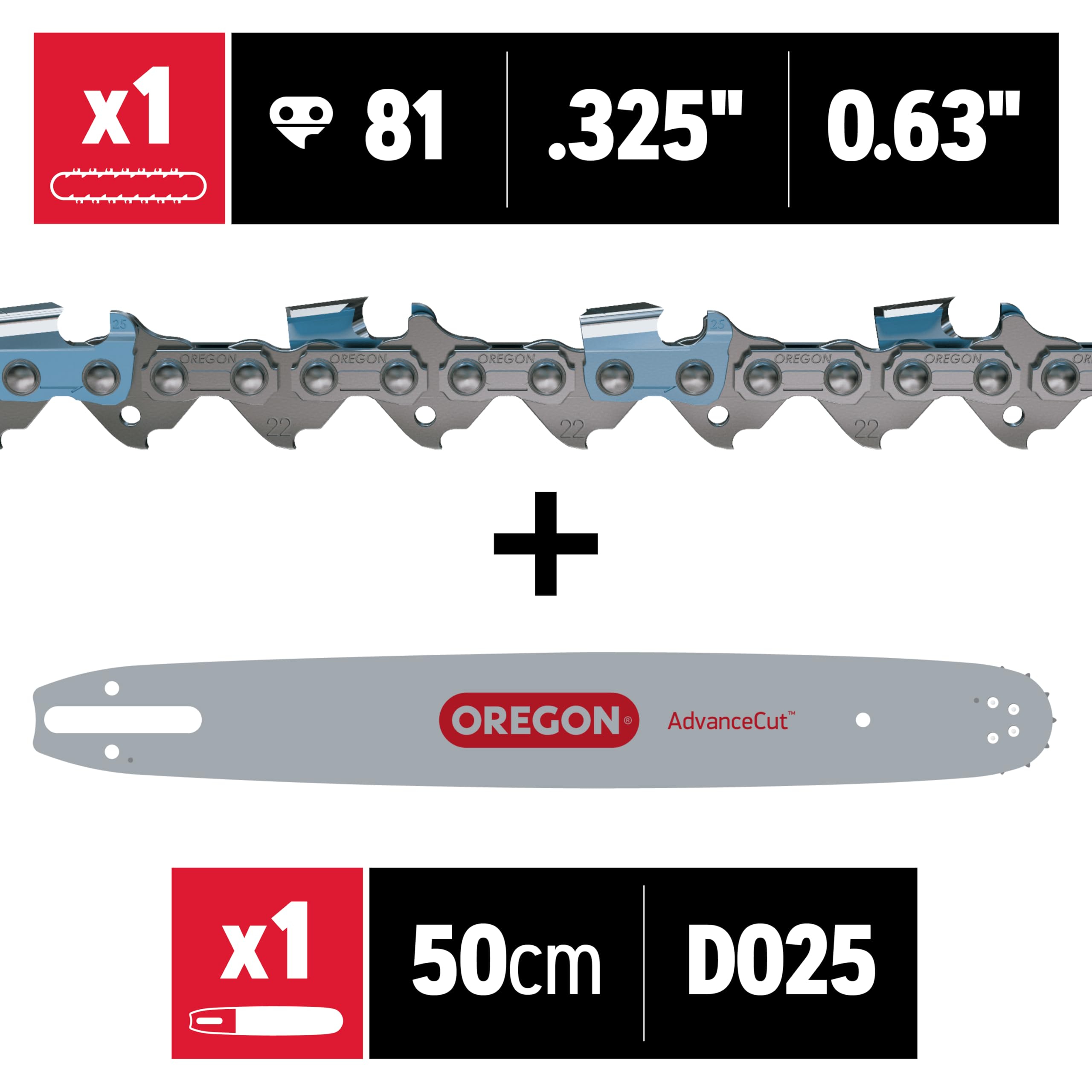 Amazon.com: Oregon 20-Inch Replacement Chainsaw Bar and L81